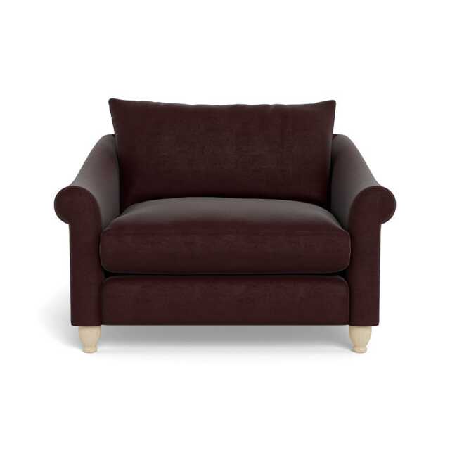 Heal's Devon Loveseat Smart Luxe Velvet Acorn Natural Beech Feet - image 1