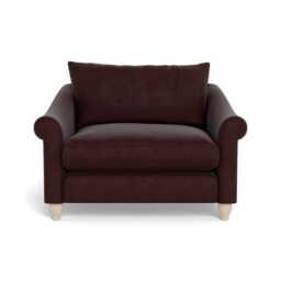 Heal's Devon Loveseat Smart Luxe Velvet Acorn Natural Beech Feet