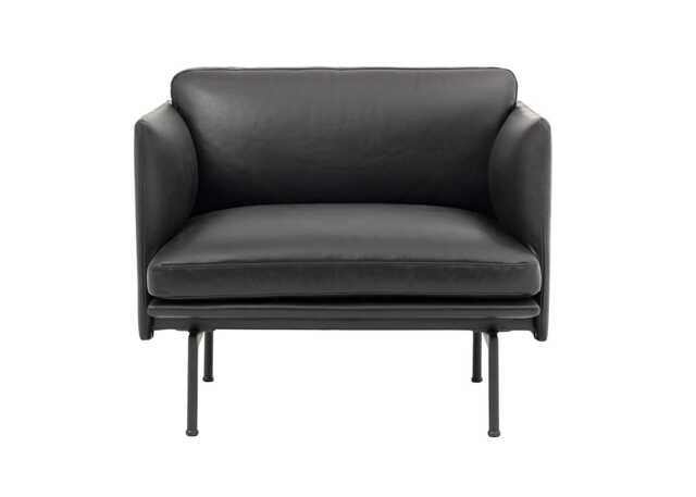 Muuto Outline Armchair Refine Leather Black