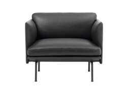 Muuto Outline Armchair Refine Leather Black