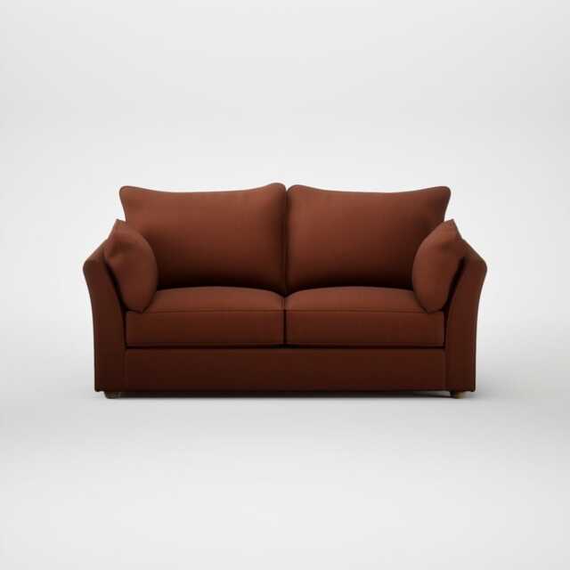 Heal's Tailor 3 Seater Sofa Smart Cotton Linen Rust Natural Feet - image 1