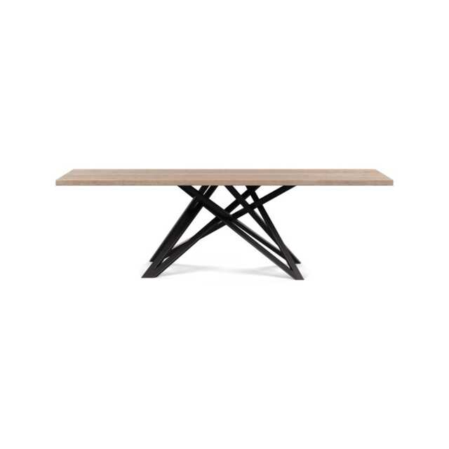 Heal's Vienna Dining Table 240x90cm Grey Oiled Oak Straight Edge Filled