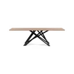 Heal's Vienna Dining Table 240x90cm Grey Oiled Oak Straight Edge Filled