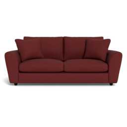Heal's Snooze 4 Seater Sofa Capelo Linen-Cotton Etruscan Red Black Feet