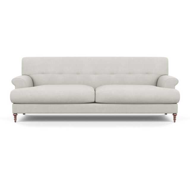 Scp Oscar 3 Seater Formal Sofa Capelo Linen-Cotton Sea Salt Walnut Feet