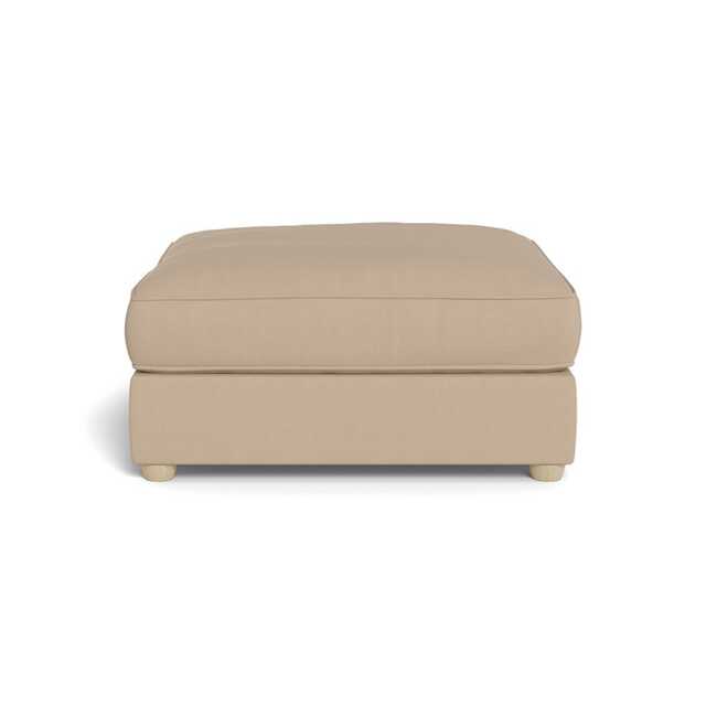 Heal's Tailor Footstool Capelo Linen-Cotton Bamboo Natural Beech Feet