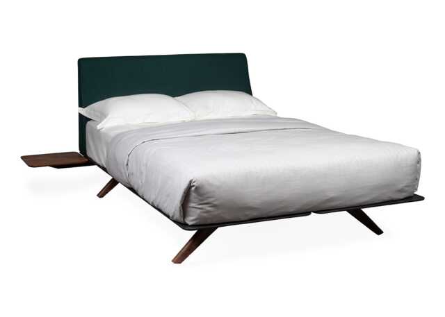 De La Espada Hepburn Bed King Vidar 3 1062 Green Walnut Base
