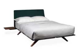 De La Espada Hepburn Bed King Vidar 3 1062 Green Walnut Base