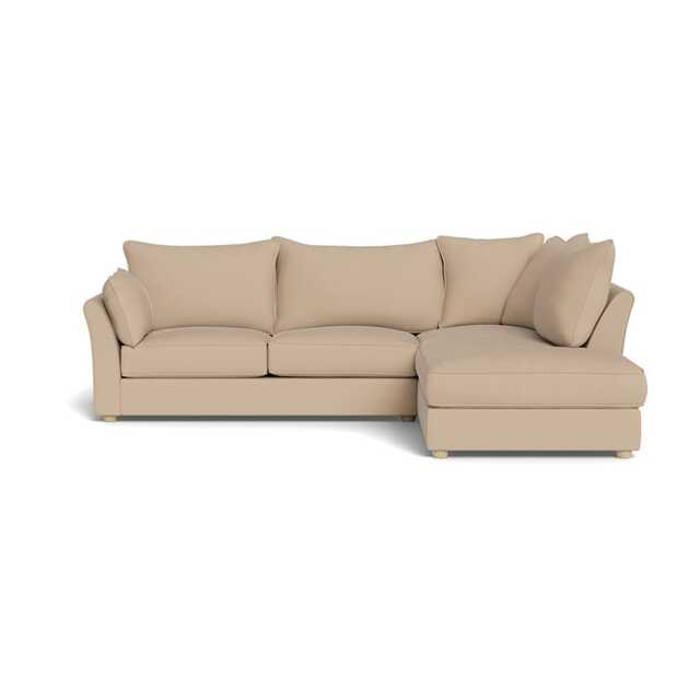 Heal's Tailor Right Hand Facing Corner Sofa Capelo Linen-Cotton Bamboo Natural Feet