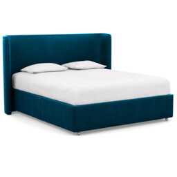 Heal's Deep Divan Super King 2 Footend Velvet Teal