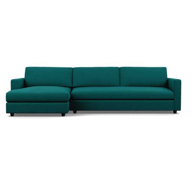 Heal's Nimbus II 4 Seater Corner Chaise LHF Brushed Cotton Pine Black Feet - image 1