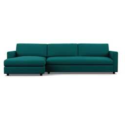 Heal's Nimbus II 4 Seater Corner Chaise LHF Brushed Cotton Pine Black Feet - thumbnail 2