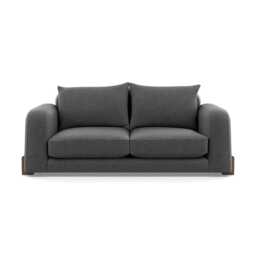 Heal's Nuvola 2 Seater Sofa Melton Wool Granite Walnut Stained Feet