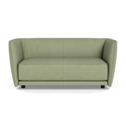 Heal's Valley 2 Seater Sofa Siena Cotton Pistachio Walnut Stained Feet