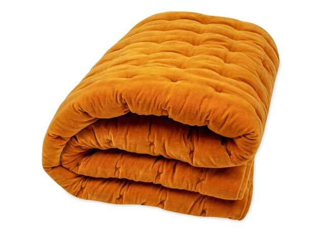 Heal's Velvet Quilt Ochre 240 x 260cm - image 1