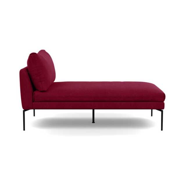 Heal's Matera Chaise Longue St Moritz Wool Red 74 Black Feet