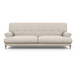 Scp Oscar 3 Seater Informal Sofa Broad Weave Putty Walnut Feet