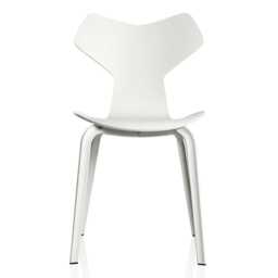 Fritz Hansen Grand Prix Side Chair 4130 White Ash 105 Wood Legs - thumbnail 1