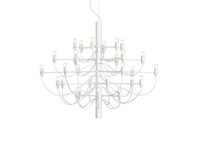 Flos 2097/30 Chandelier Light Frosted Bulbs Matt White