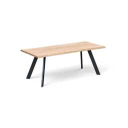 Heal's Madrid Table 240x100cm White Oak Natural Edge Filled