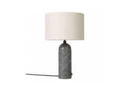 Gubi Gravity Table Lamp Small Grey Marble Base Canvas Shade