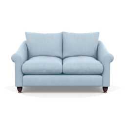 Heal's Devon 2 Seater Sofa Capelo Linen-Cotton Sea Shanty Walnut Stained Feet
