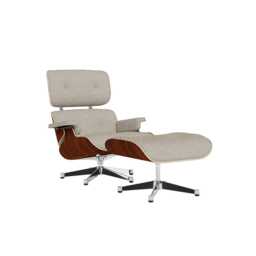Vitra Eames Lounge Chair & Ottoman Santos Palisander Clas. Nubia Crm Sierra Grey Polished Black Base 04
