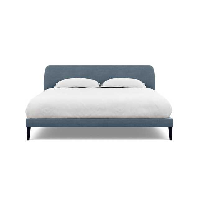 Heal's Wallis Bed Super King Capelo Linen Mineral Black Painted Oak Feet - image 1