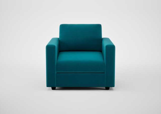 Heal's Nimbus II Armchair Velvet Teal Black Feet