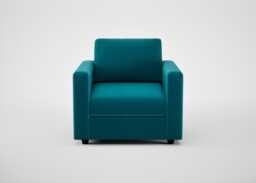 Heal's Nimbus II Armchair Velvet Teal Black Feet