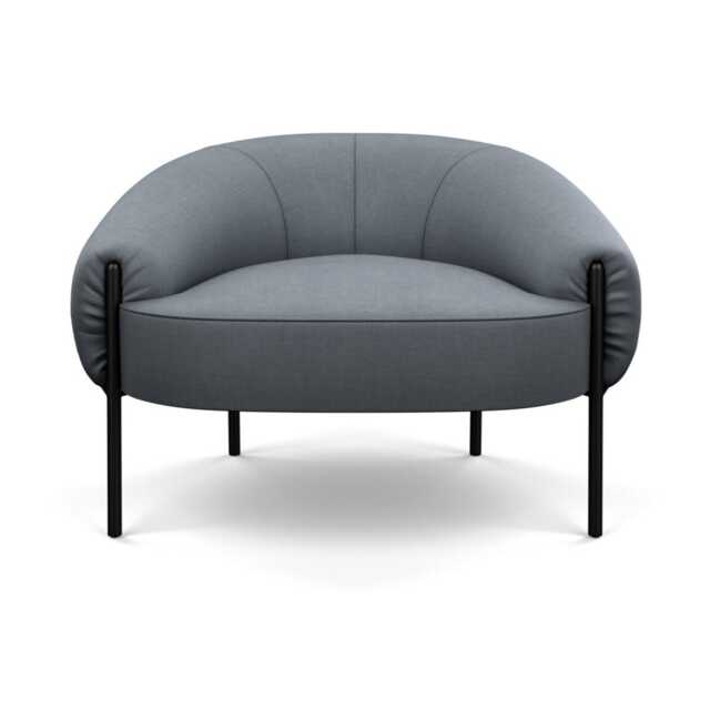 Heal's Isola Armchair Siena Cotton Shale Grey Black Feet
