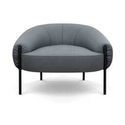 Heal's Isola Armchair Siena Cotton Shale Grey Black Feet