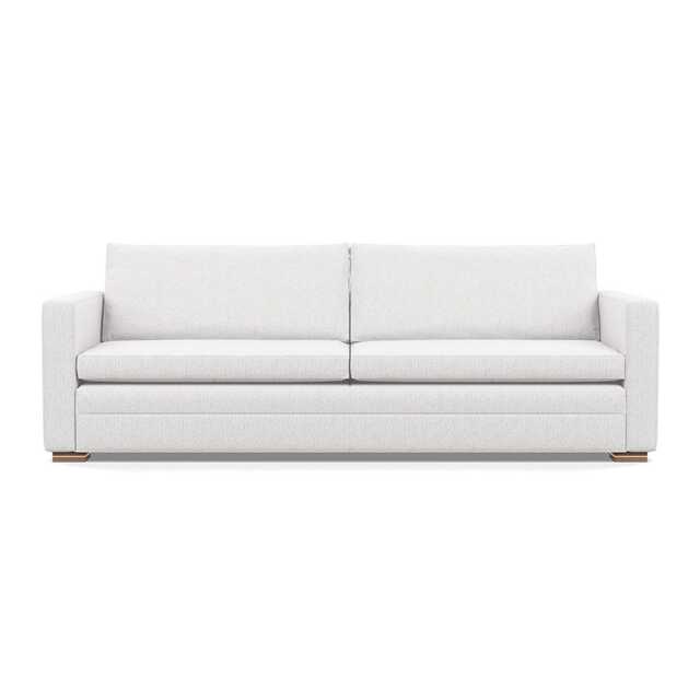 Heal's Palermo 5 Seater Sofa Loop Boucle Polar Brass/Walnut Feet