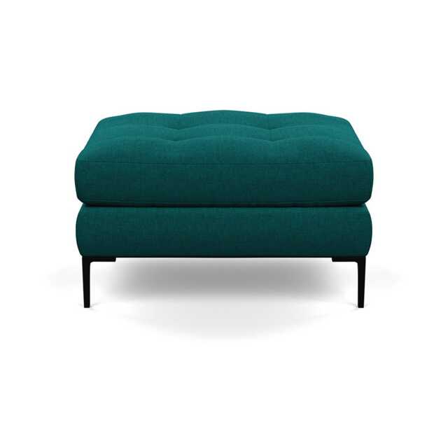Heal's Eton Footstool Brushed Cotton Pine Black Feet