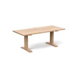Heal's Lisbon Table 200x100cm White Oak Straight Edge Filled