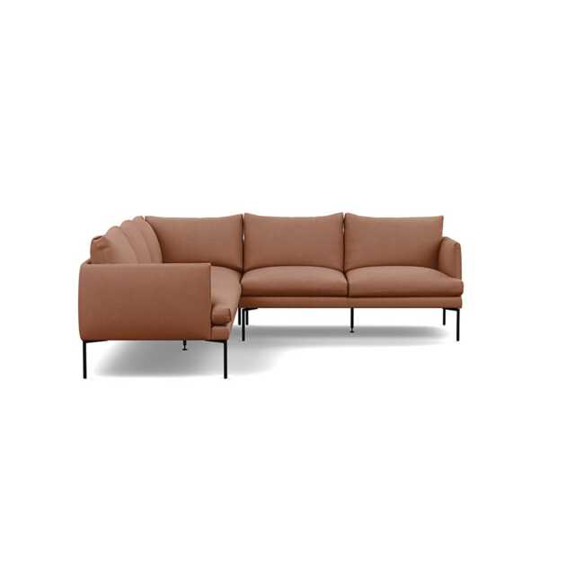 Heal's Matera Large Corner Sofa Siena Cotton Clay Black Feet