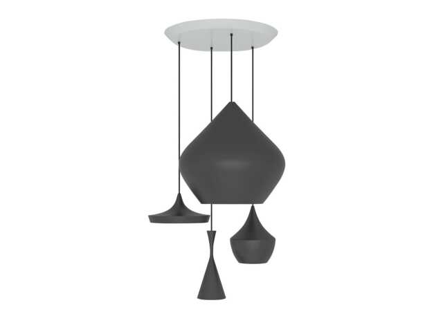 Tom Dixon Beat LED Round Pendant Light System Black