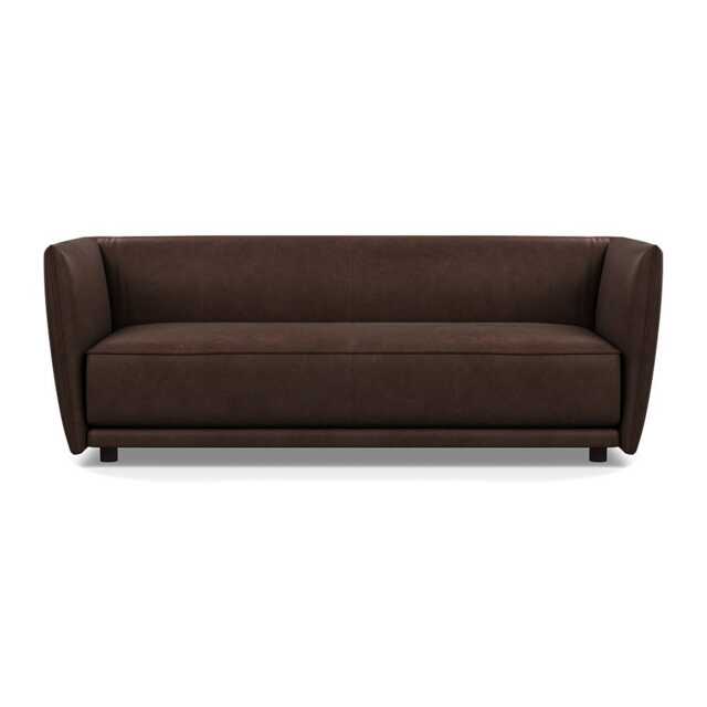Heal's Valley 3 Seater Sofa Hertiage Chestnut Walnut Stain Feet - image 1