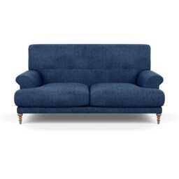 Scp Oscar 2 Seater Formal Sofa Broad Weave Lagoon Walnut Feet