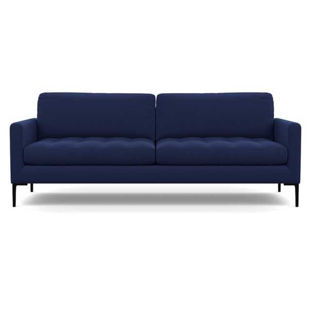 Heal's Eton 4 Seater Sofa Melton Wool New Navy Black Feet