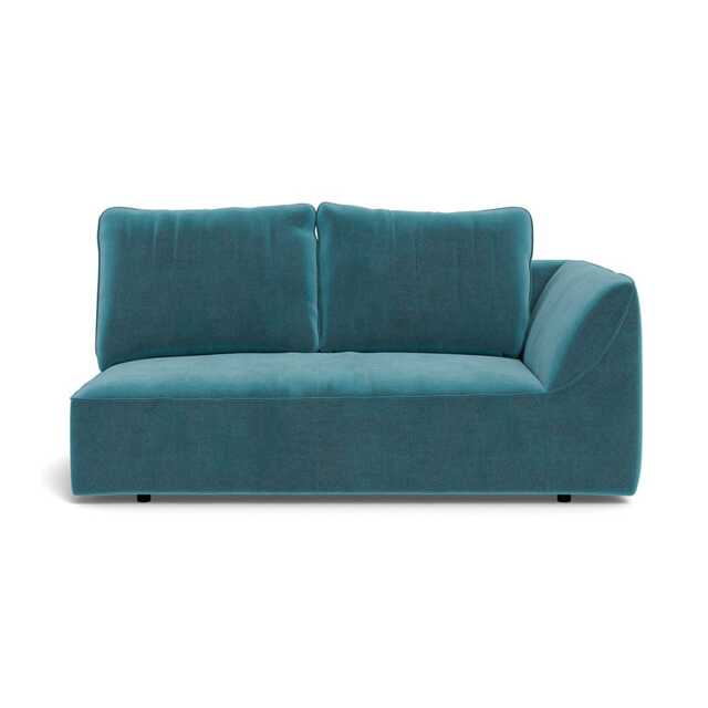 Heal's Morven Right Hand Facing 2 Seater Unit Smart Luxe Velvet Airforce Blue