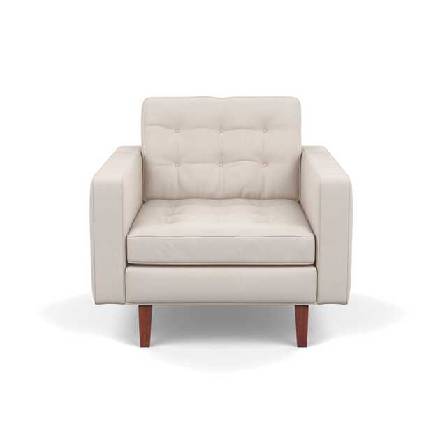 Heal's Hepburn Armchair Siena Cotton Natural Walnut