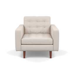 Heal's Hepburn Armchair Siena Cotton Natural Walnut