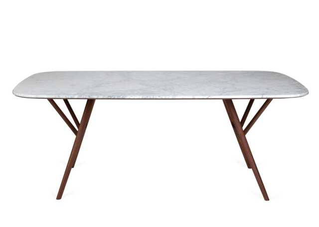 Heal's Anais Dining Table Walnut Marble Top