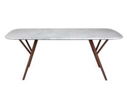 Heal's Anais Dining Table Walnut Marble Top