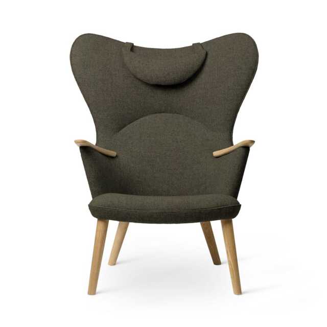 Carl Hansen & Son CH78 Lounge Chair with head rest, Oak/Fiord 0961 - image 1