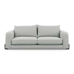Heal's Nuvola 4 Seater Sofa Melton Wool Limestone Black Beech Feet