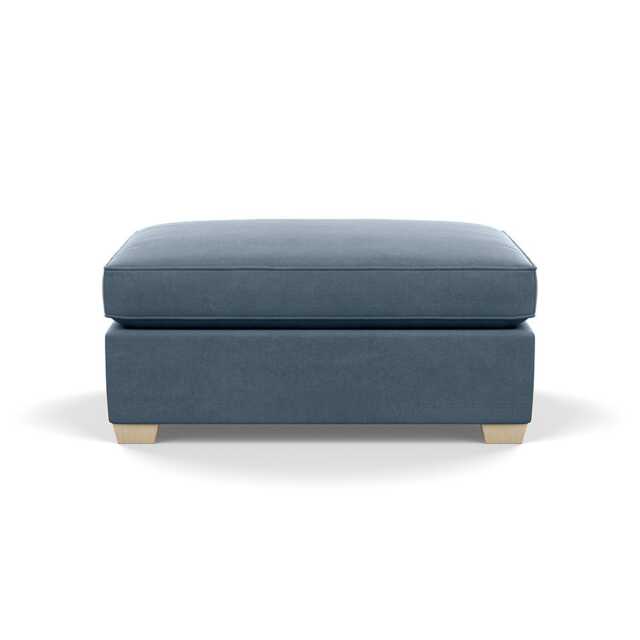 Heal's Torino Footstool Capelo Linen-Cotton Mineral Natural Feet - image 1