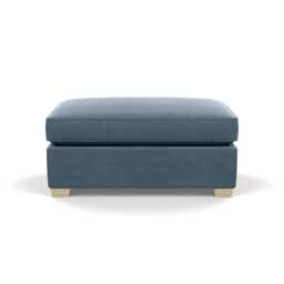 Heal's Torino Footstool Capelo Linen-Cotton Mineral Natural Feet - thumbnail 1