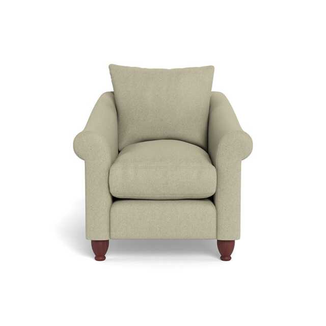 Heal's Devon Armchair Cotton Grain Walnut Stained Feet